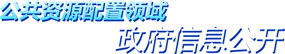 公共資源配置領域政府信息公開